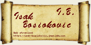 Isak Bosioković vizit kartica